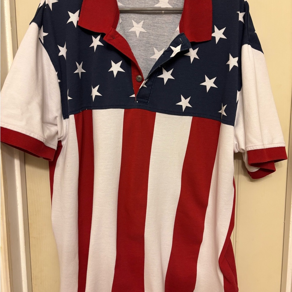 Legacy Red, White, and Blue Stars Men’s Polo